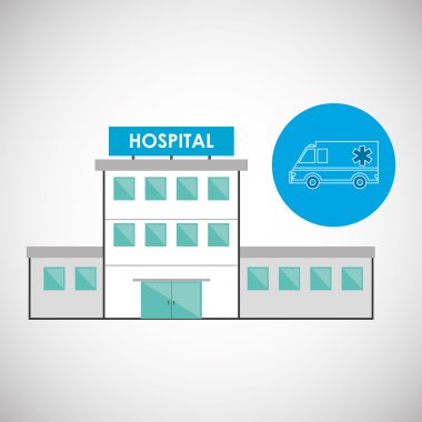 Hastane tasarım. Sağlıklı Merkezi. Acil durum kavramı