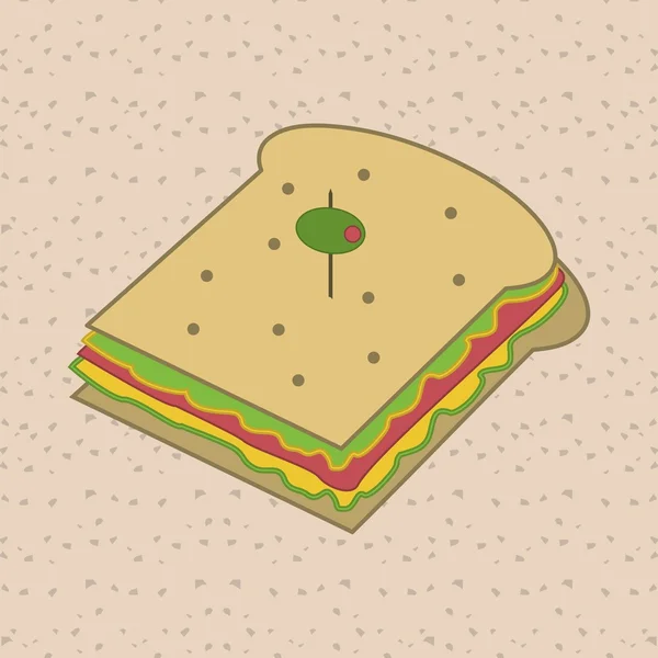 Sandwich design. nourriture saine. icône de menu — Image vectorielle