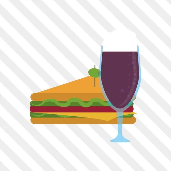 Sandviç tasarım. sağlıklı gıda. menü simgesini — Stok Vektör