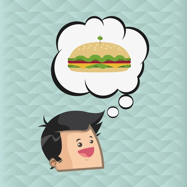 Сэндвич дизайн. концепция здорового питания. значок меню — стоковый вектор