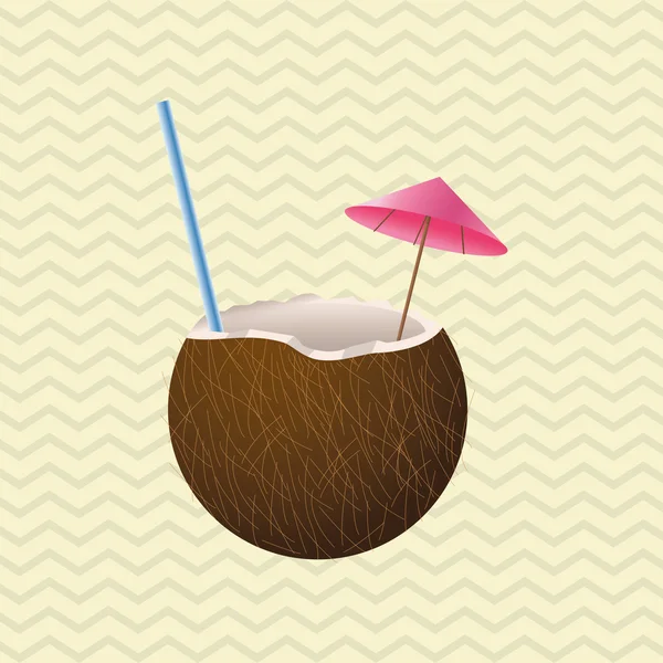 Design tropical. concept de noix de coco. icône nature — Image vectorielle