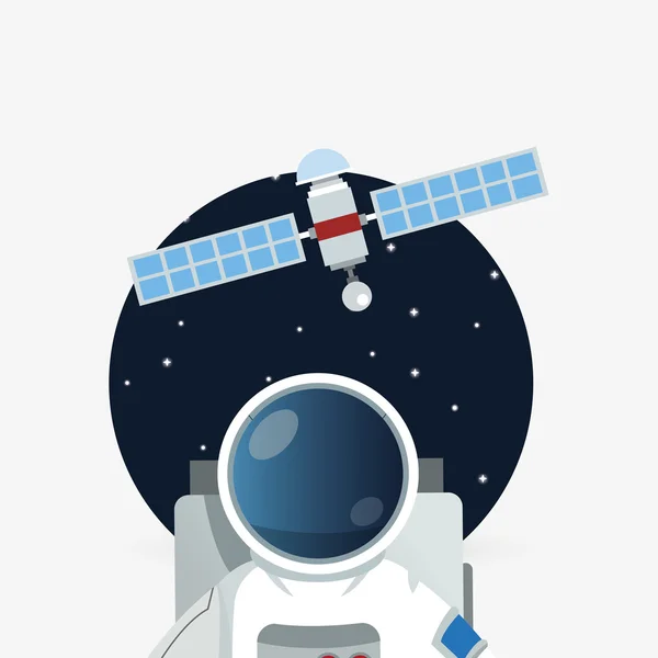 Αστροναύτης σημάδι. διαστημική έννοια. Cosmos εικονίδιο — Διανυσματικό Αρχείο