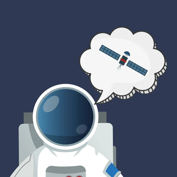 Astronaut teken. het concept van de ruimte. kosmos-pictogram — Stockvector