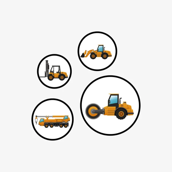W budowie. koncepcja ciężarówki. ikona naprawy — Wektor stockowy