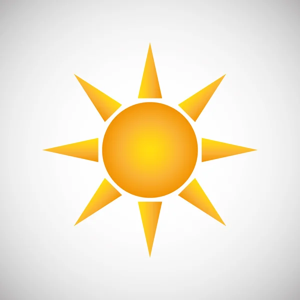 Conception solaire. icône abstraite. concept d'été — Image vectorielle
