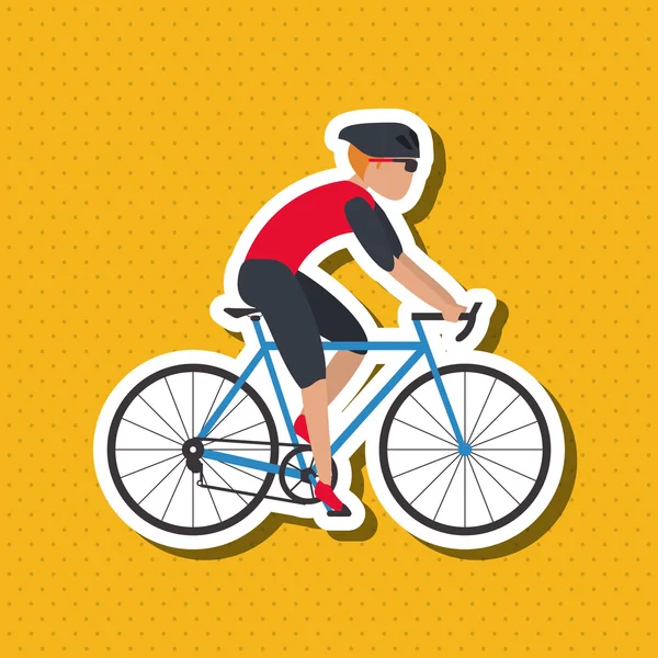 Ilustración plana del diseño de bicicleta lifesyle, edita — Vector de stock