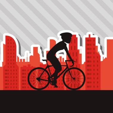 Bisiklet lifesyle tasarım, edita düz çizimi