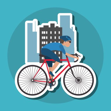 Bisiklet lifesyle tasarım, edita düz çizimi