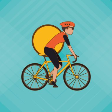 Bisiklet lifesyle tasarım, edita düz çizimi
