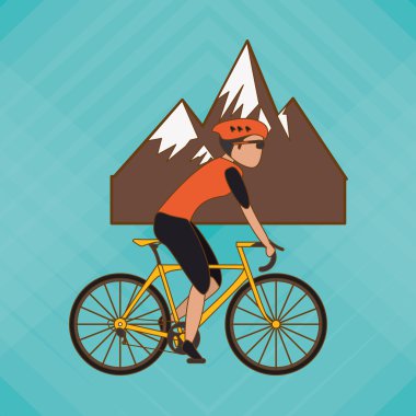 Bisiklet lifesyle tasarım, edita düz çizimi