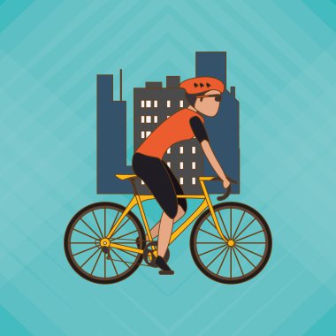 Bisiklet lifesyle tasarım, edita düz çizimi