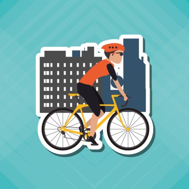 Bisiklet lifesyle tasarım, edita düz çizimi