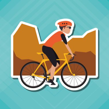 Bisiklet lifesyle tasarım, edita düz çizimi