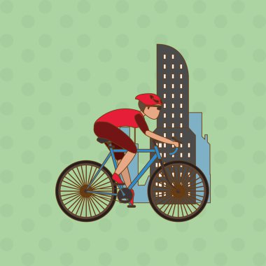 Bisiklet lifesyle tasarım, edita düz çizimi