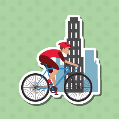 Bisiklet lifesyle tasarım, edita düz çizimi