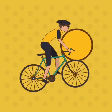 Bisiklet lifesyle tasarım, edita düz çizimi