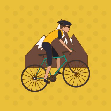 Bisiklet lifesyle tasarım, edita düz çizimi