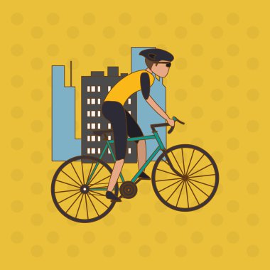 Bisiklet lifesyle tasarım, edita düz çizimi