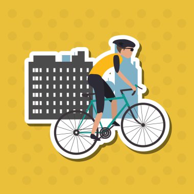 Bisiklet lifesyle tasarım, edita düz çizimi