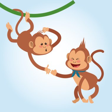 Maymun tasarım, hayvan ve karikatür kavramı