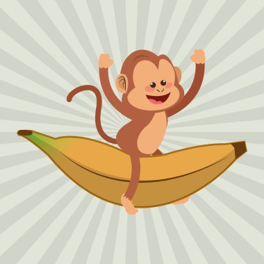 Maymun tasarım, hayvan ve karikatür kavramı