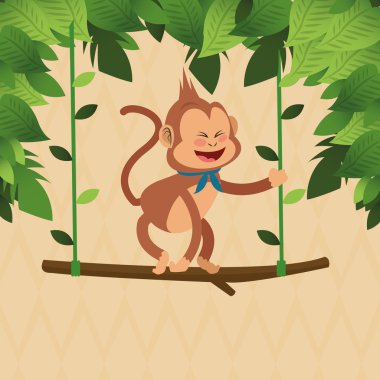 Maymun tasarım, hayvan ve karikatür kavramı