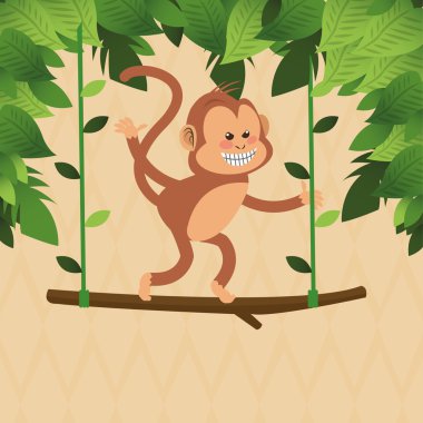 Maymun tasarım, hayvan ve karikatür kavramı