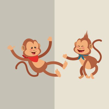 Maymun tasarım, hayvan ve karikatür kavramı