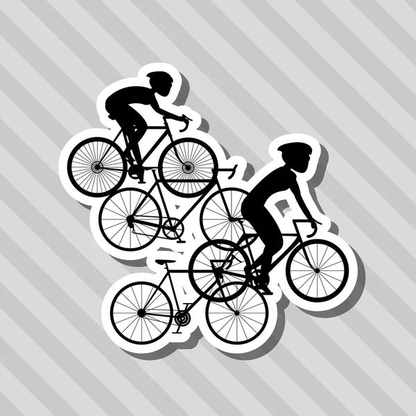 Ilustração plana do projeto do lifesyle da bicicleta, edita —  Vetores de Stock