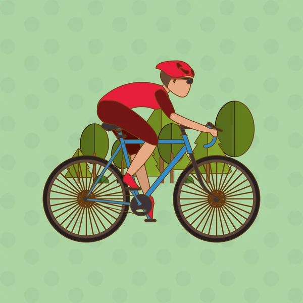 Illustration plate du design lifesyle du vélo, edita — Image vectorielle