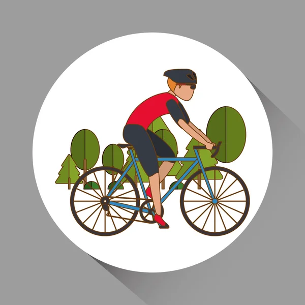 Ilustração plana do projeto do lifesyle da bicicleta, edita — Vetor de Stock