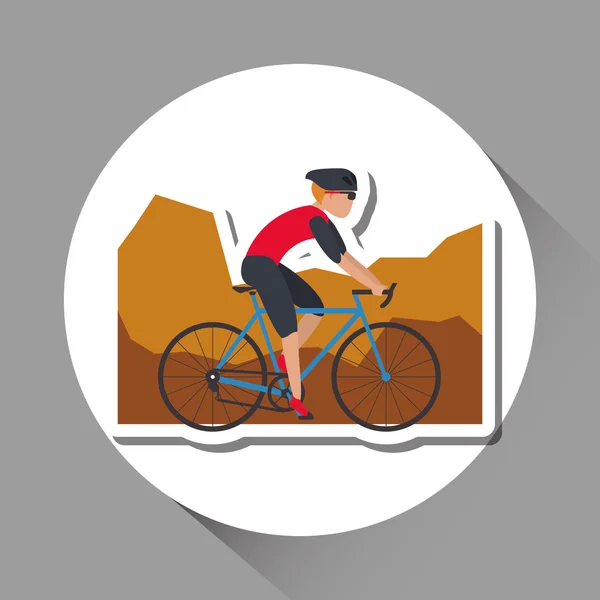 Vlakke afbeelding van fiets lifesyle design, edita — Stockvector