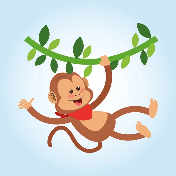 Monkey design, animal  and cartoon concept — Stock Vector