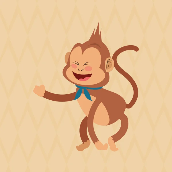 猴子设计、 动物、 卡通概念 — 图库矢量图片