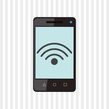 Smartphone tasarım. teknoloji simgesi. Online kavramı, vektör çizim