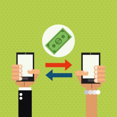 Smartphone tasarım. teknoloji simgesi. Online kavramı, vektör çizim