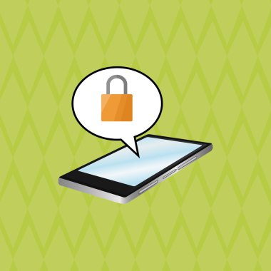 Smartphone tasarım. teknoloji simgesi. Online kavramı, vektör çizim