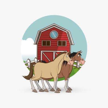 Çiftlik tasarım. hayvan simgesi. doğa kavramı, vektör çizim