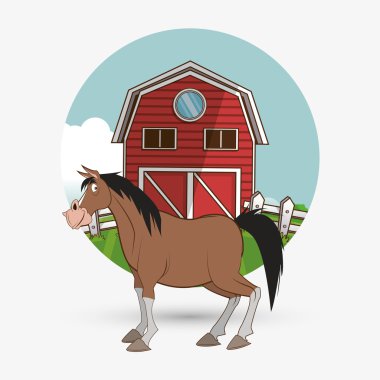 Çiftlik tasarım. hayvan simgesi. doğa kavramı, vektör çizim