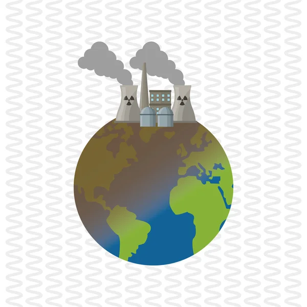 Projeto de aquecimento global. Ambiente icon.ecology conceito — Vetor de Stock