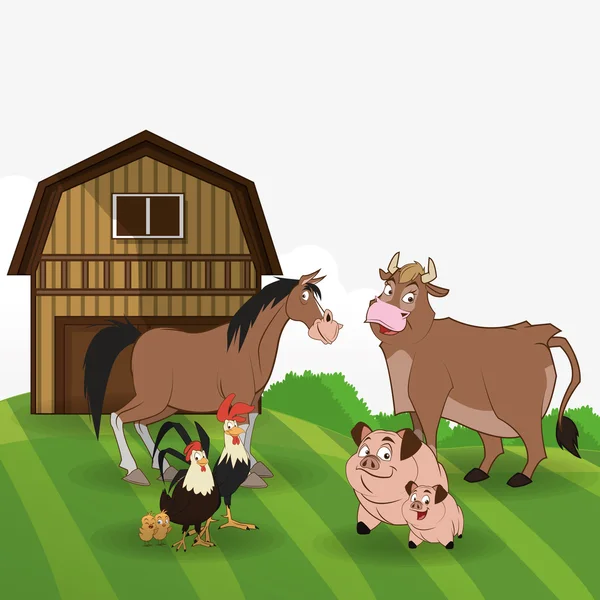 Farma konstrukce. zvířecí ikona. charakter koncepce, vektorové ilustrace — Stockový vektor