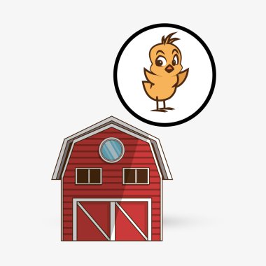 Çiftlik tasarım. hayvan simgesi. doğa kavramı, vektör çizim