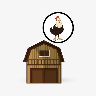 Çiftlik tasarım. hayvan simgesi. doğa kavramı, vektör çizim