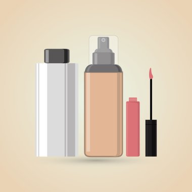 Tasarım yapmak. kozmetik simgesi. cilt bakım kavramı, vektör çizim