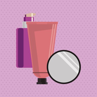 Tasarım yapmak. kozmetik simgesi. cilt bakım kavramı, vektör çizim