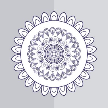 Bohemic tasarım. mandale simgesi. dekorasyon konsepti, vektör çizim