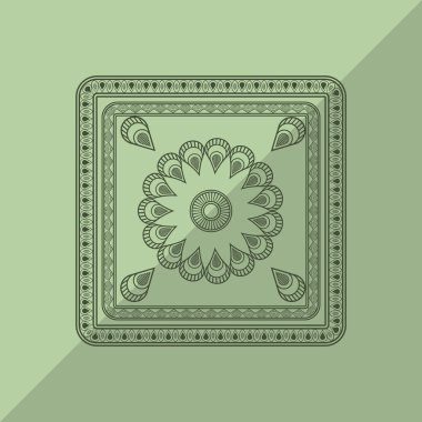 Bohemic tasarım. mandale simgesi. dekorasyon konsepti, vektör çizim