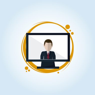 teknoloji tasarım. bilgisayar kutsal kişilerin resmi. Gadget'ı kavramı, vektör çizim