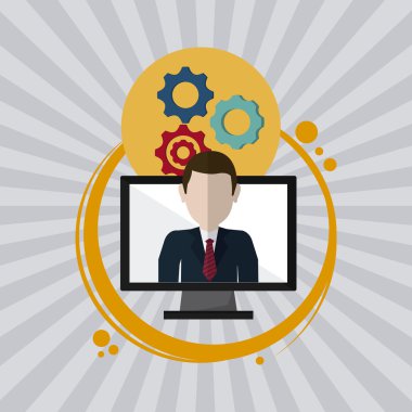 teknoloji tasarım. bilgisayar kutsal kişilerin resmi. Gadget'ı kavramı, vektör çizim