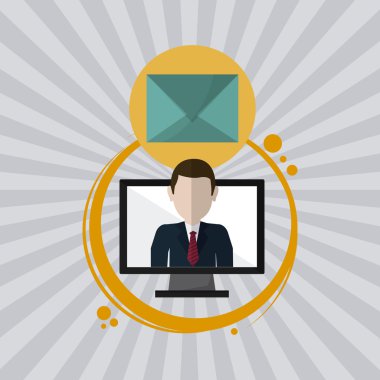 teknoloji tasarım. bilgisayar kutsal kişilerin resmi. Gadget'ı kavramı, vektör çizim